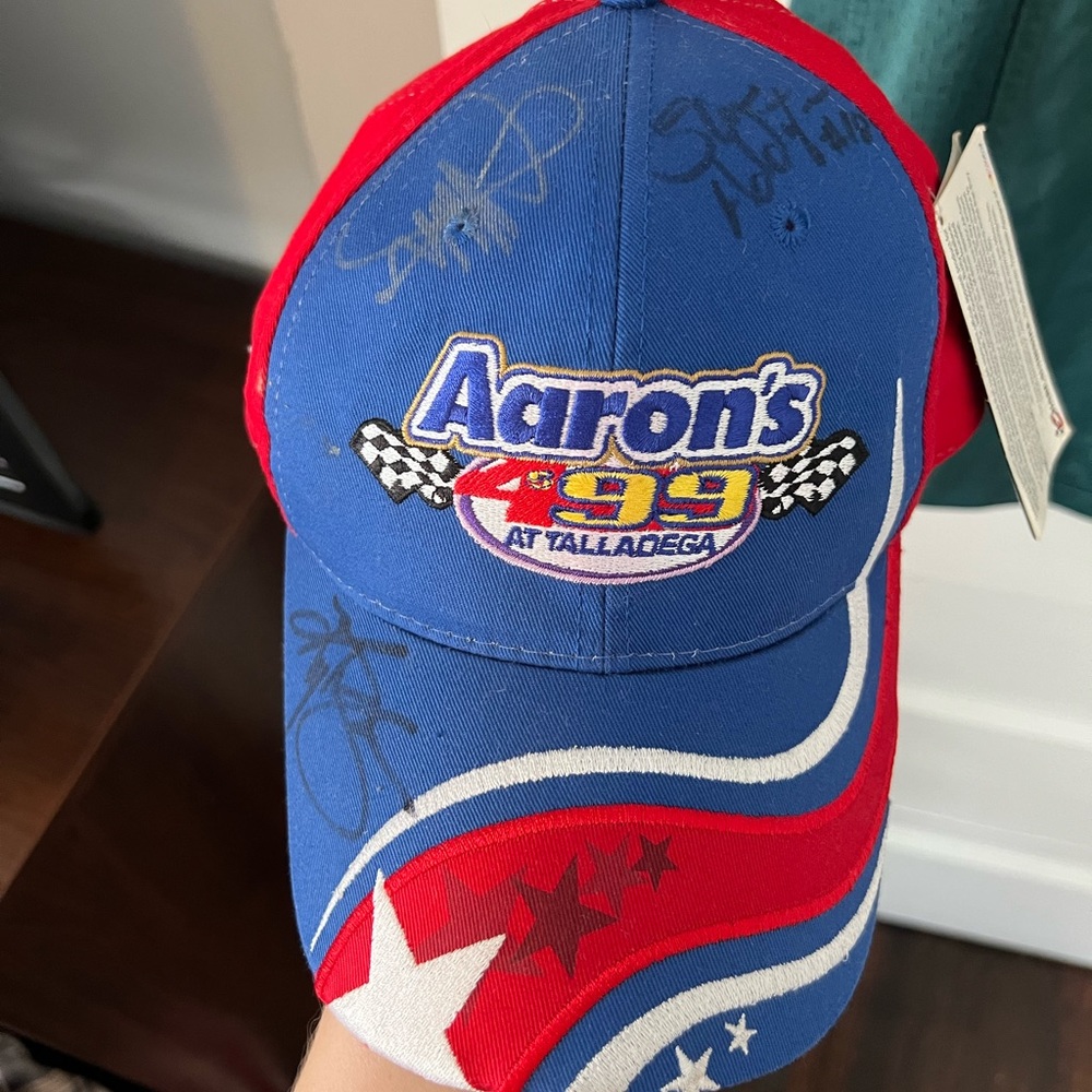 NWT NASCAR Signed Aaron’s 499 at Talladega Hat 2008